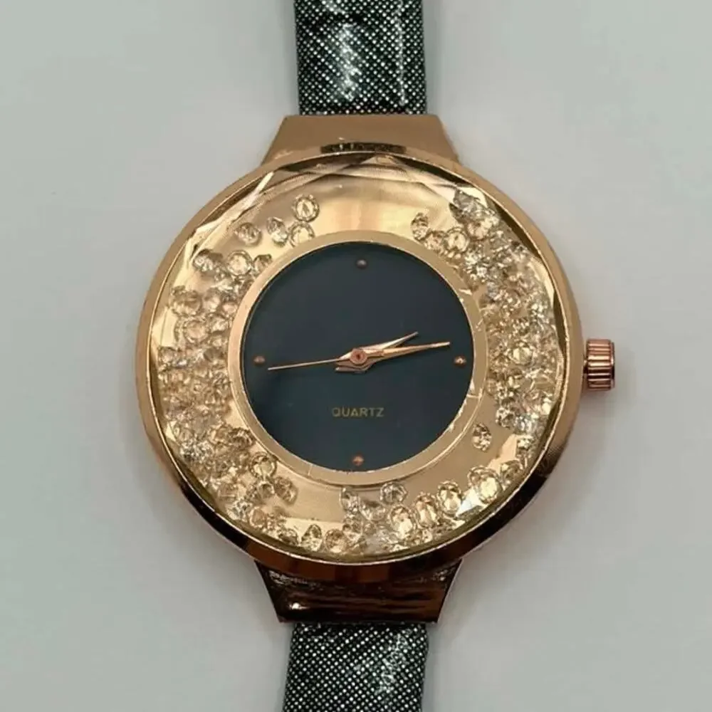 Rose Gold Crystal Watch